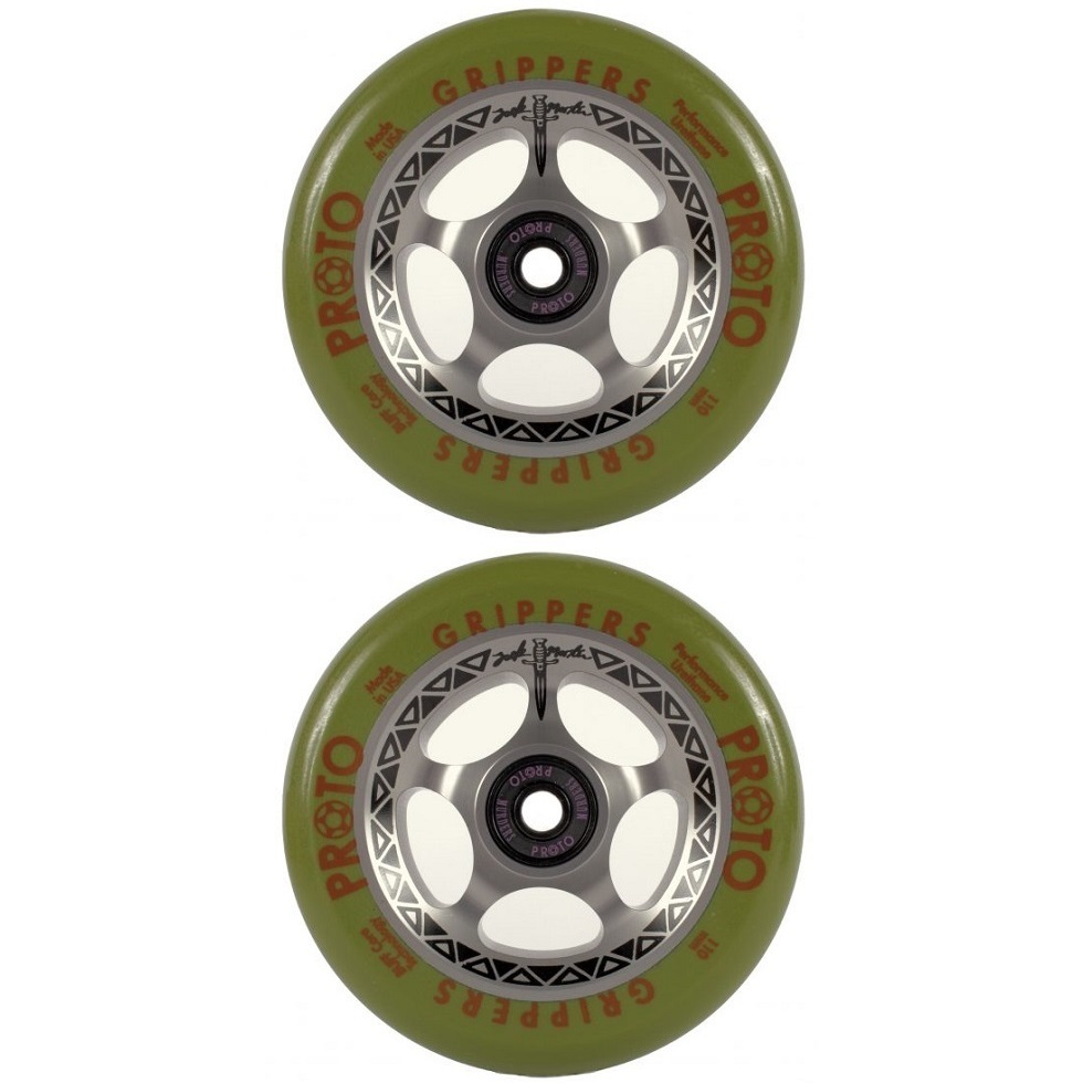 Proto Grippers 110mm Scooter Wheels Set Of 2 Zack Martin 'Tracker