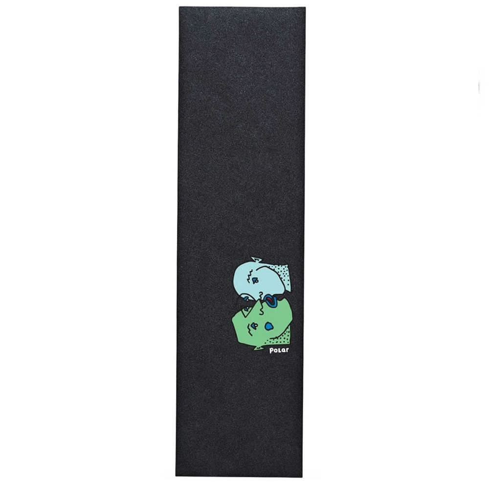 Polar Skate Co Kissing Heads Green Teal 9 x 33 Grip Tape Sheet