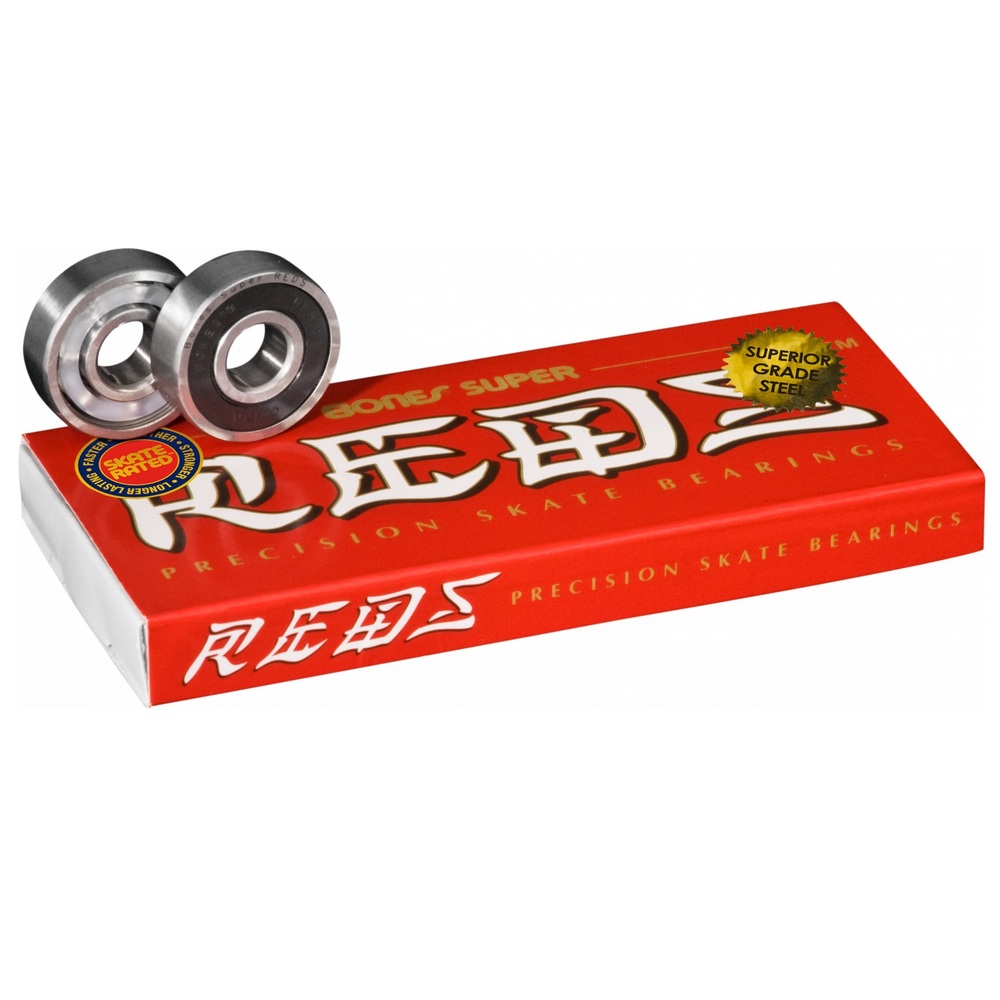 Bones Super Reds Skateboard Bearings 8 Pack Genuine
