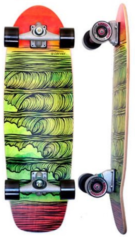 Carver Skateboard Complete Stacked With C7 Trucks Silver