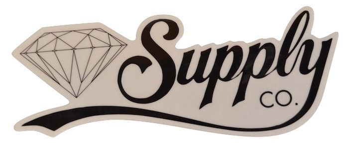Diamond Supply Co Skateboard Sticker Script Black x 1