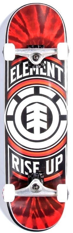 Element Complete Skateboard 8.25 Wide Rise Up Red