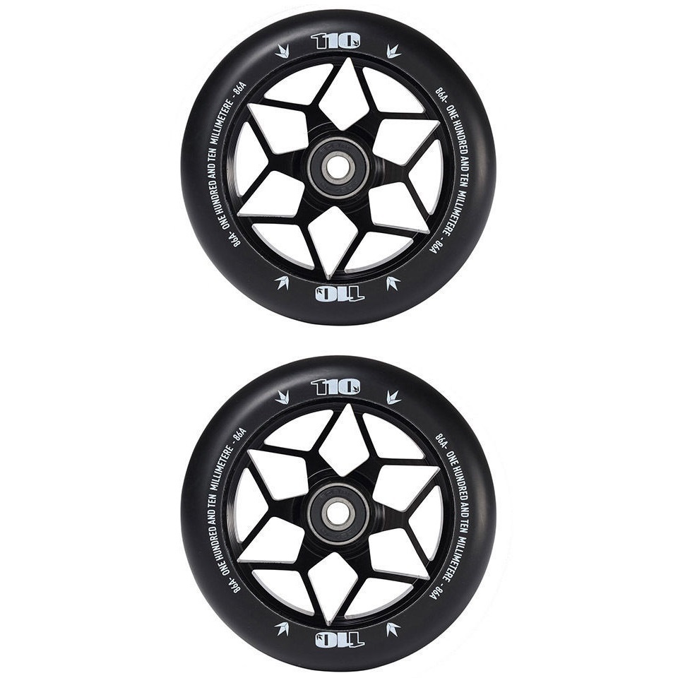 Envy Diamond Black 110mm Set Of 2 Scooter Wheels