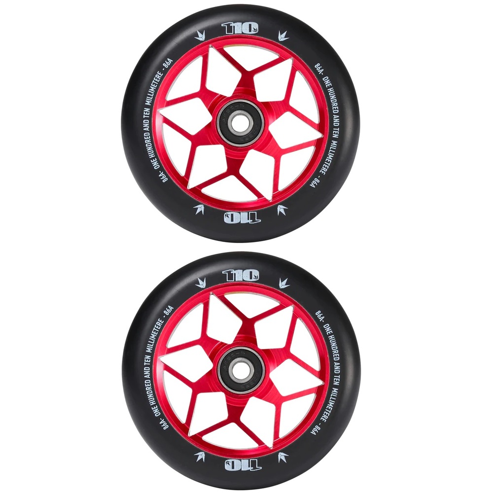 Envy Diamond Red 110mm Set Of 2 Scooter Wheels