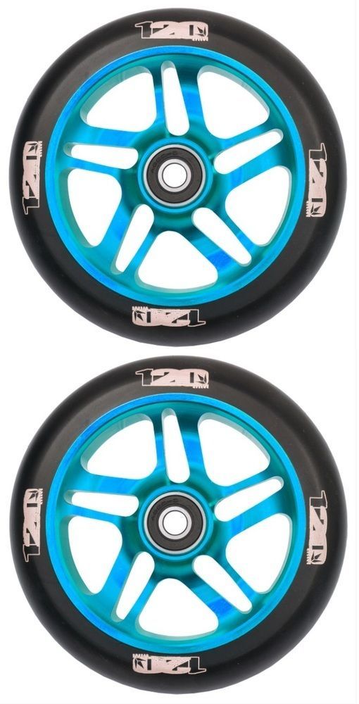 Envy 120mm Scooter Wheels Set Of 2 Black Blue