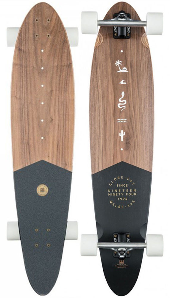 Globe Longboard Skateboard Complete Pinner Classic Walnut