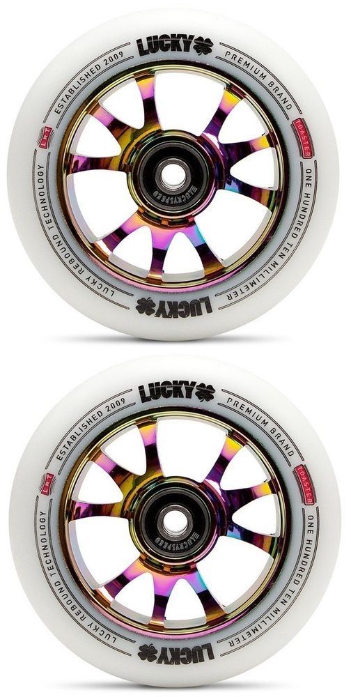 Lucky Toaster 110mm Scooter Wheel Set White Neochrome