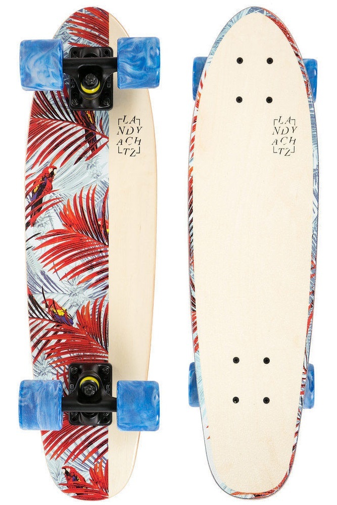 Landyachtz Cruiser Skateboard Complete 26 Dinghy Floral White