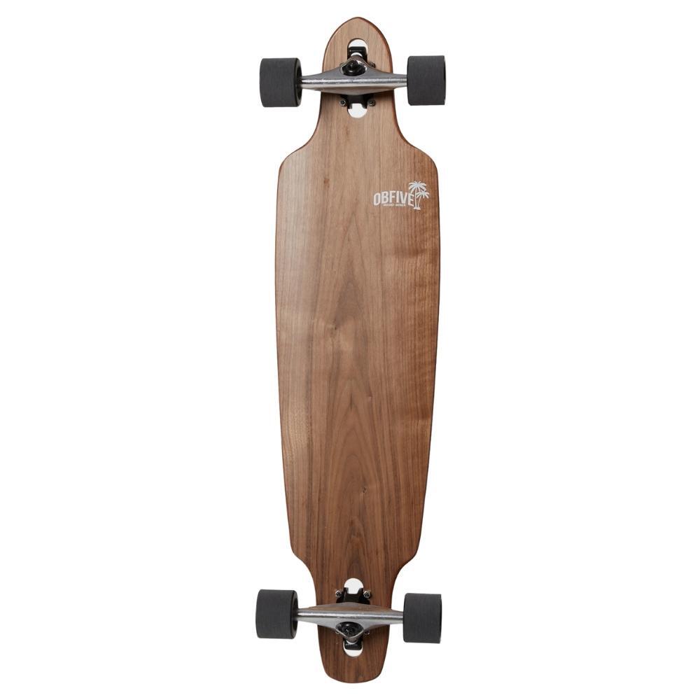 Obfive White Wash Drop Through 38 Longboard Skateboard Complete 