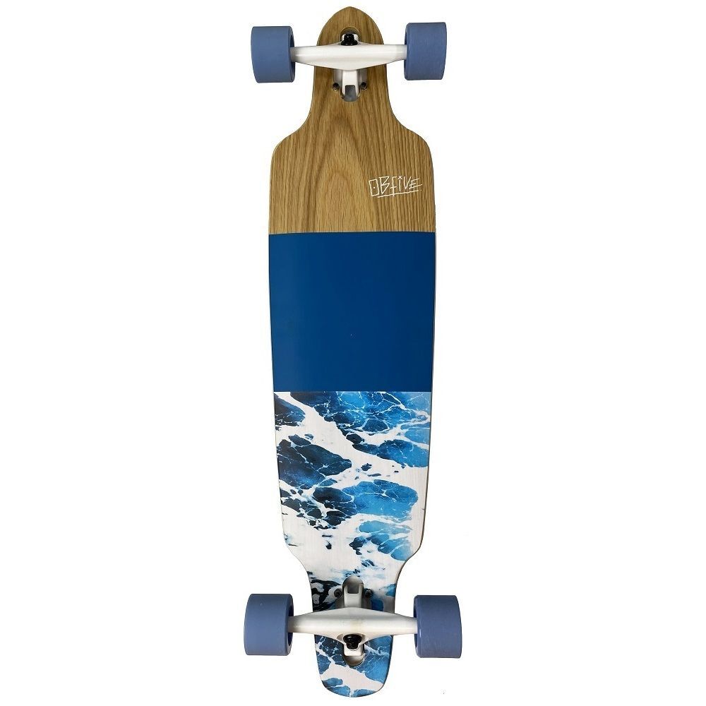 Obfive White Wash Drop Through 38 Longboard Skateboard