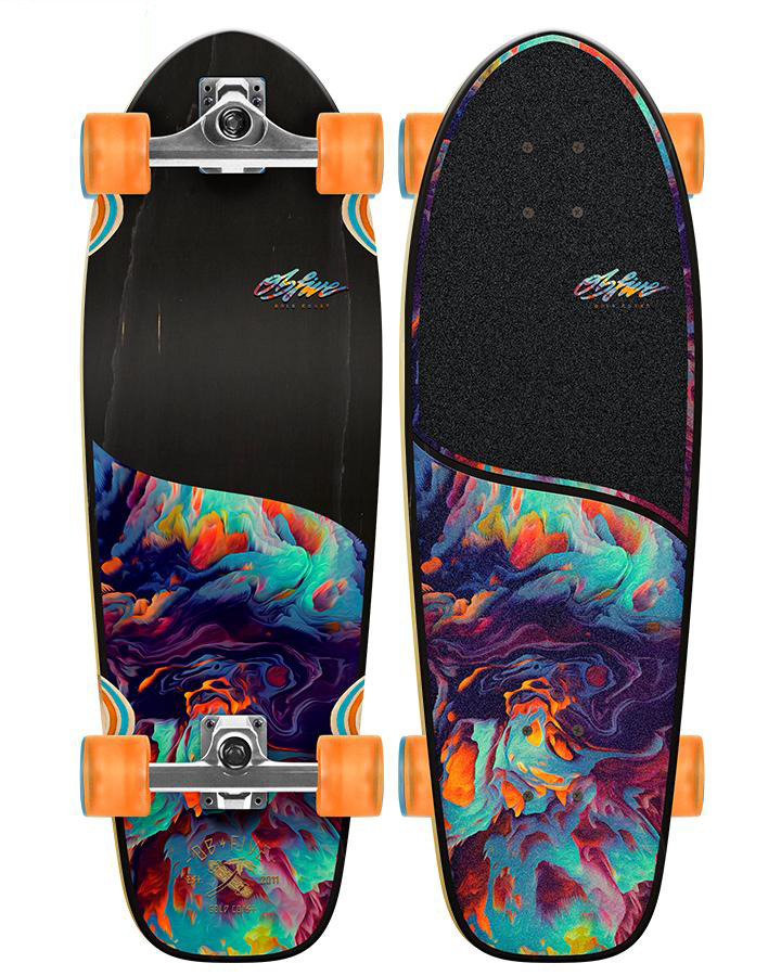Obfive Surf Skate Cruiser Skateboard Complete Millennial Grom Rkp1