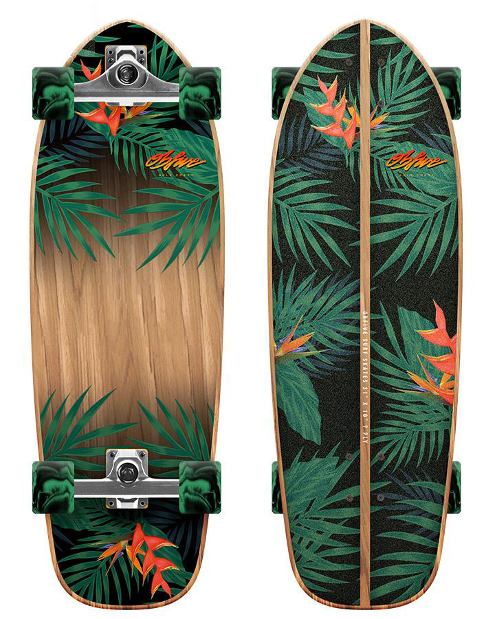 Obfive Surf Skate Cruiser Skateboard Complete Palm Springs Rkp1