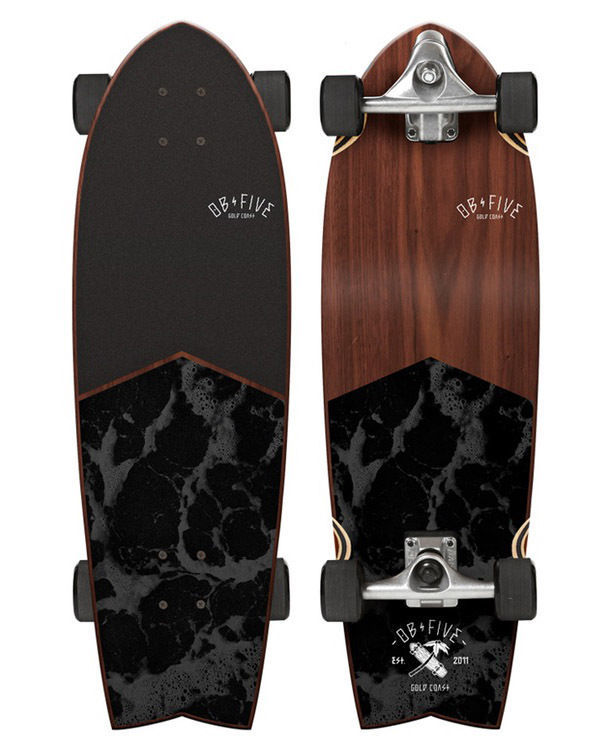 Obfive Surf Skate Cruiser Skateboard Complete Dark Waters