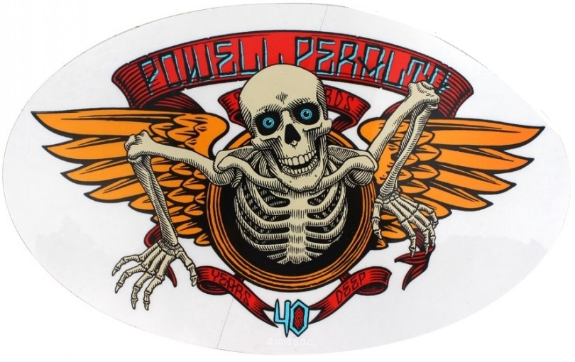 Powell Skateboard Sticker Winged Ripper Limited Edition 40 Years