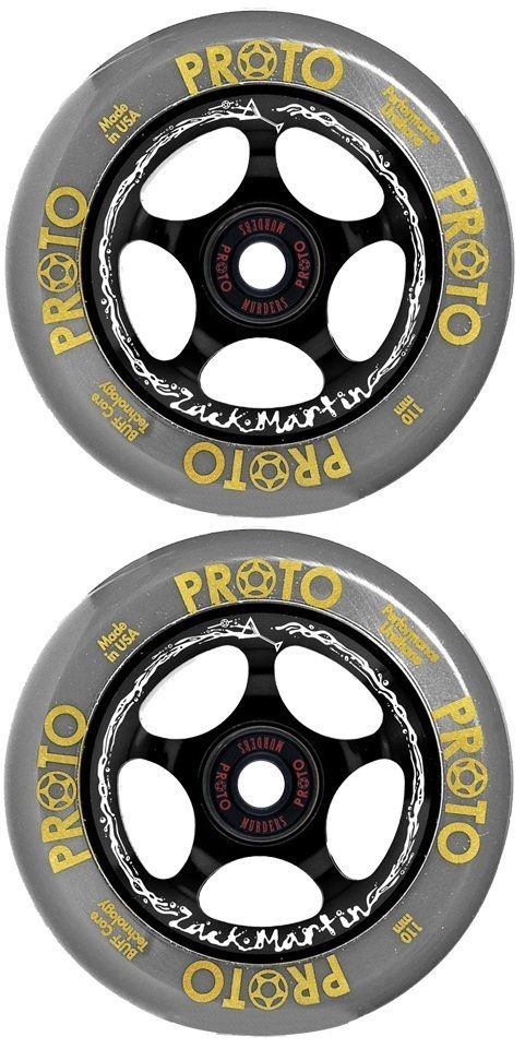 Proto Grippers 110mm Scooter Wheels Set Of 2 Zac Martin 'Wasted' Signature