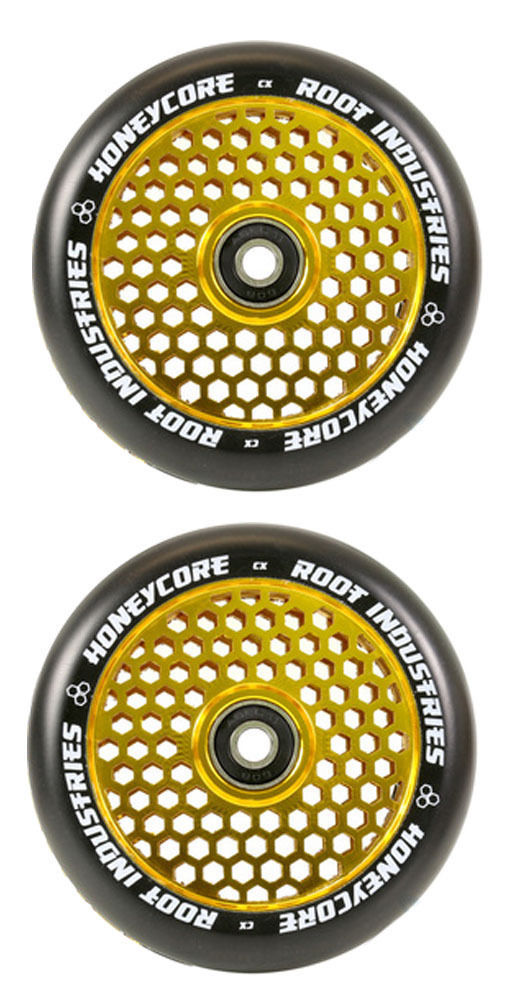 Root Industries Honey Core 110mm Wheel Set Black Pu Gold Core