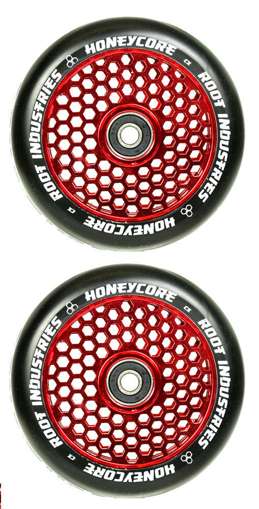 Root Industries Honey Core 110mm Wheel Set Black Pu Red Core