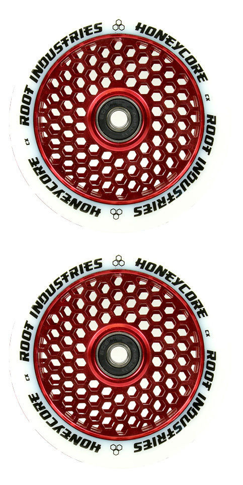 Root Industries Honey Core 110mm Wheel Set White Pu Red