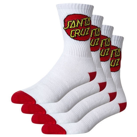 Santa Cruz Socks 4 Pairs White