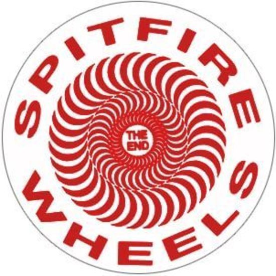 Spitfire Skateboard Sticker Classic Swirl White Red x 1