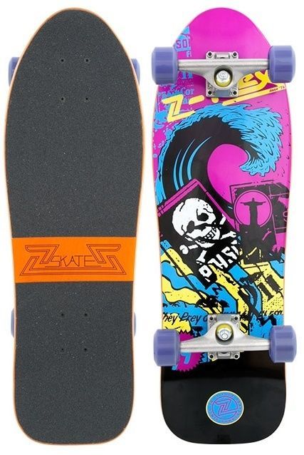 Z-Flex Skateboard Complete Toxic Wave Shop Stock Pink 29.75