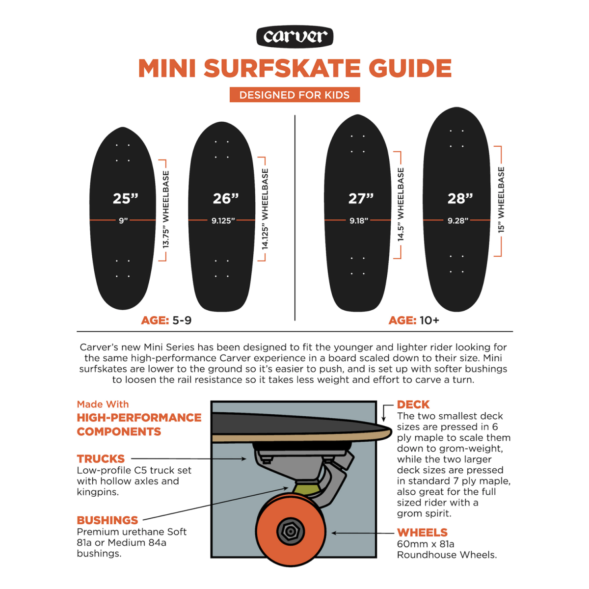 Carver Rail Blazer Mini C5 Surfskate Skateboard