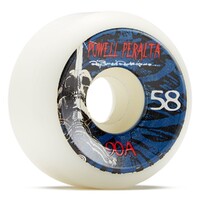 Powell Peralta Skull And Sword White 90A 58mm Skateboard Wheels