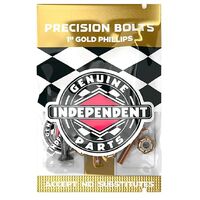 Independent Black Gold 1 inch Phillips Skateboard Hardware