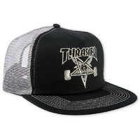 Thrasher Skategoat Black Grey Mesh Snapback Hat