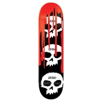 Zero 3 Skull Blood R7 Black White Red 7.75 Skateboard Deck