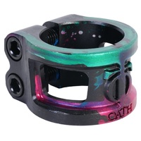 Triad Oath Scooter Double Clamp Cage Green Pink Black Oversized and Standard