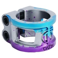 Triad Oath Scooter Double Clamp Cage Blue Purple Titanium Oversized and Standard