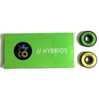 DSCO Skateboard Bearings Hybrids with Yellow Green Shields