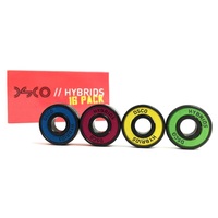 DSCO Skateboard Bearings Hybrids with Pink Yellow Green Cyan Shields 16 Pack