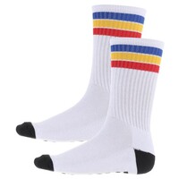 WKND Mens Stripe Socks White