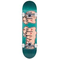 Toy Machine Skateboard Complete Fists Woodgrain Mini 7.375 Stain May Vary