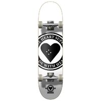 The Heart Supply  Badge White 8.25 Complete Skateboard