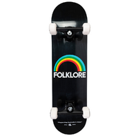 Folklore Skateboard Complete Warm Press Rainbow Black 8.0