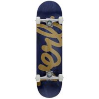 Verb Skateboard Complete Script Logo Pushing Forward Gold Navy 8.125