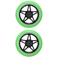 Envy Scooter Wheels S3 Black Green 110mm Set Of 2