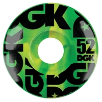 DGK Skateboard Wheels 101D Swirl Formula Green 52mm