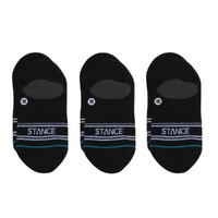 Stance No Show Basic 3 Pack Black Medium Mens Socks