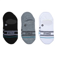 Stance No Show Basic 3 Pack Multi Large Mens Socks