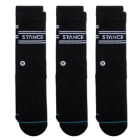 Stance Crew Basic 3 Pack Black Large Mens Socks
