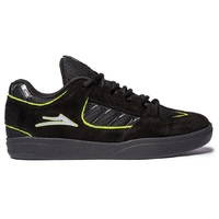 Lakai Skate Shoes Carroll Black Neon Green Suede