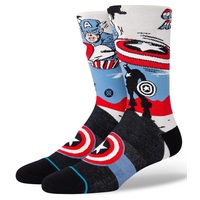 Stance Mens Socks Captain America Marquee Off White Large