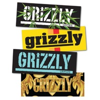 Grizzly Skateboard Sticker Extra Large Stamp Blue Stamp x 1
