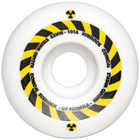 Hazard Skateboard Wheels Sign CP Conical Surelock White 101A 54mm