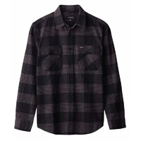 Brixton Button Up Shirt Bowery Flannel Black Charcoal