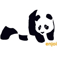 Enjoi Logo Panda White Skate Sticker